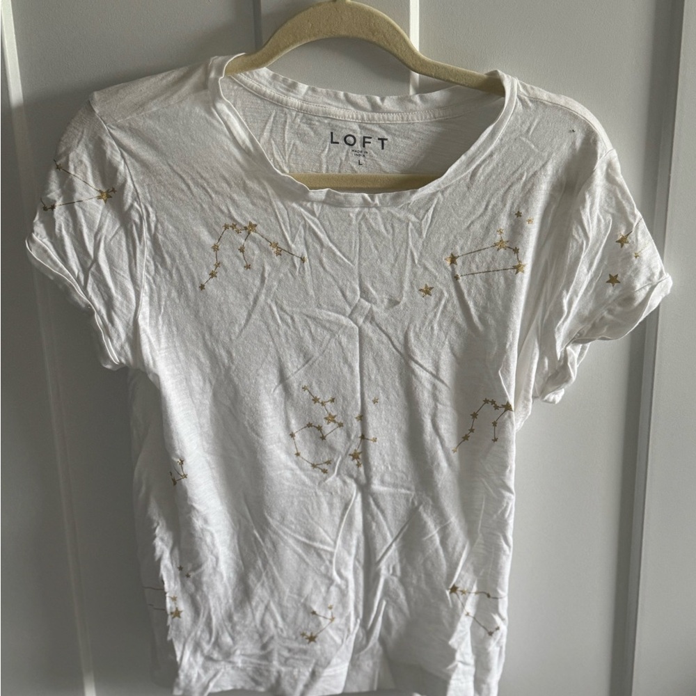 LOFT Gold Constellation Short Sleeve Tee